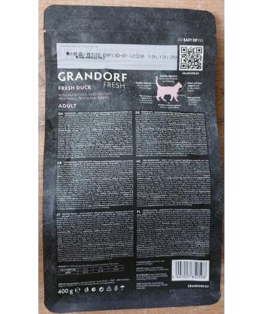 Grandorf Fresh adult cat food with duck - 2 pcs 400 - Buy Online on GoSupps.com