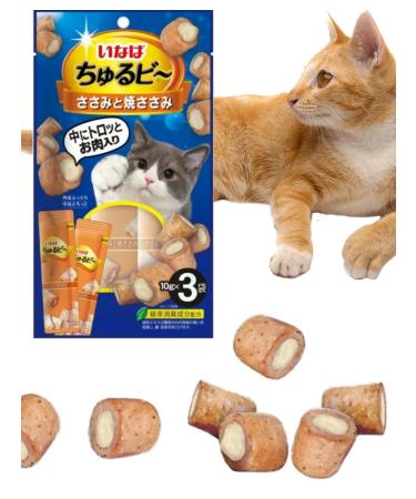 Inaba Chuur bee baked tubes to cats chicken fillet 10g*3pcs - Buy Online on GoSupps.com