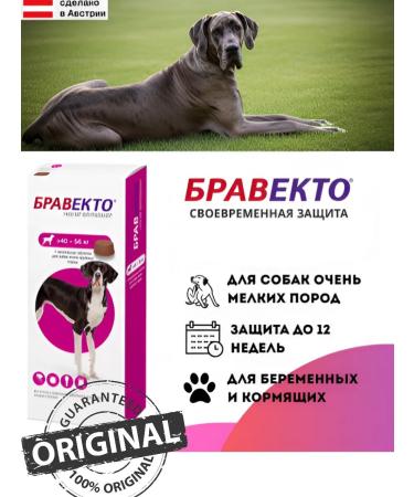 bravecto from fleas and ticks for dogs from 40 - 56 kg