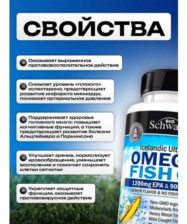 Omega 3 - BIOSCHWARTZ 90 capsules 1200 mg - Buy Online on GoSupps.com