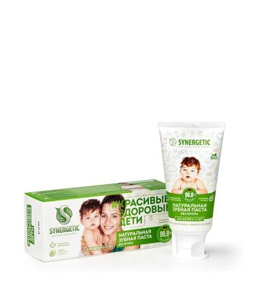 SYNERGETIC Children's toothpaste strengthening for children 0-3 years old 50 g - Buy Online on GoSupps.com