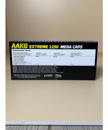 Olimp Nutrition Arginine amino acids Aakg Mega Caps 1250 120 capsules - Buy Online on GoSupps.com
