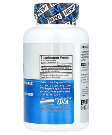 EVLution Nutrition Tudca 250 mg 30 plant capsules - Buy Online on GoSupps.com