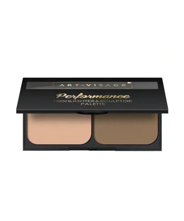 ARTVISAGE Palette of compact highlighter and sculptor "Performance" 01 - Buy Online on GoSupps.com