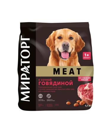 Miratorg Dry food for dogs of medium and large breeds beef 1.1 kg - Buy Online on GoSupps.com