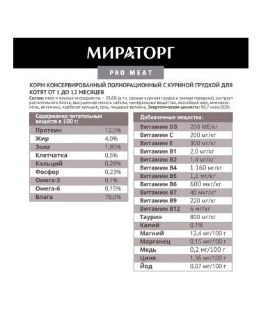 Miratorg Spider for kittens with chicken breast 80 gr - Buy Online on GoSupps.com