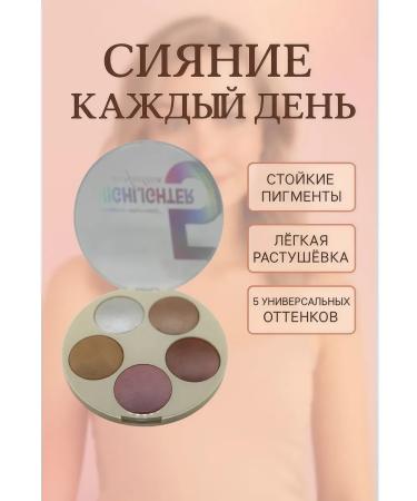 ice store Palette of highlighters and blush 5 shades for