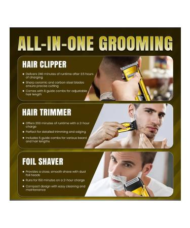 3-in-1 Hair Cutting Set Yellow - Buy Online on GoSupps.com