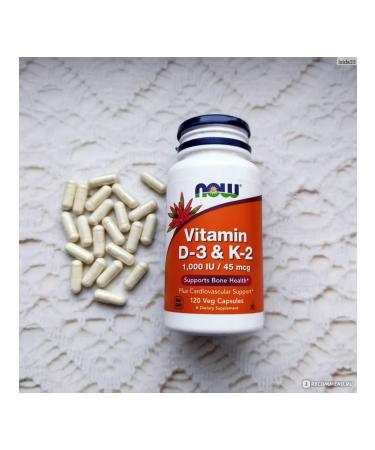 NOWNOW Now Vitamin D3 and K2 1000 Mg 120 capsules - Buy Online on GoSupps.com