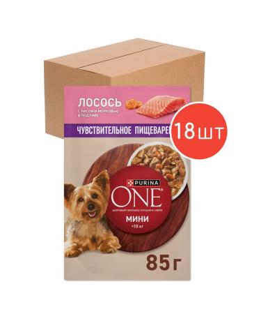 PURINA ONE Dog food sensitive digestion salmon 85 g 18pcs