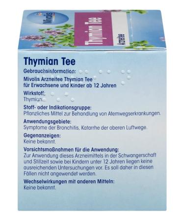 Mivolis Tea with thyme 12 bags Germany - Buy Online on GoSupps.com