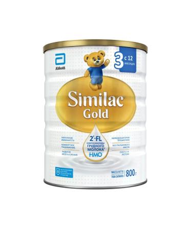 Similac Milk mixture Gold 3 from 12 months 800g 4pcs - Buy Online on GoSupps.com