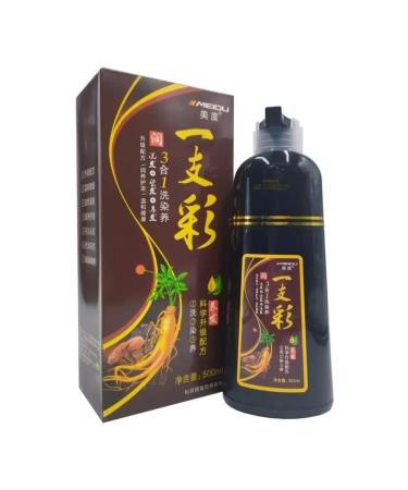 Meidu 3-in-1 dark chestnut shampoo and hair color for men and women 500 ml.