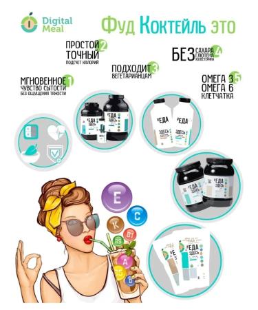 Digital meal PP cocktail "Starter kit" (6 bout.) For weight loss protein - Buy Online on GoSupps.com