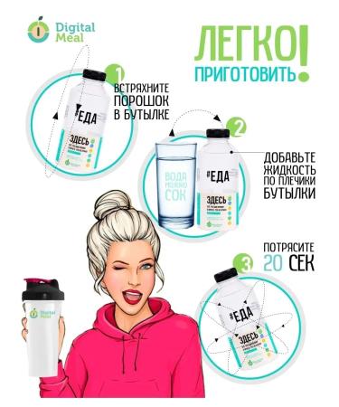 Digital meal PP cocktail "Starter kit" (6 bout.) For weight loss protein - Buy Online on GoSupps.com