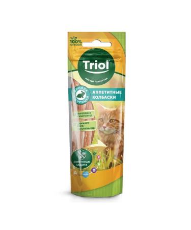 Triol "Delicious sausages from a rabbit with chicken" for cats 40g - Buy Online on GoSupps.com