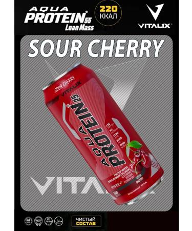 VITALIX Drink Aqua Protein 25 Sour Cherry 473ml x 12pcs