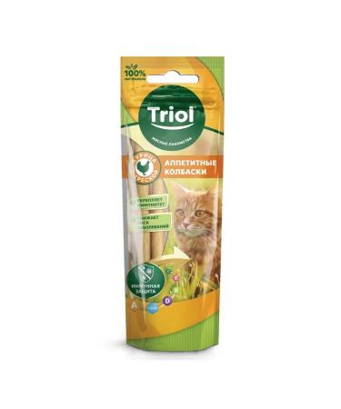Triol Appetizing chicken sausages with cod of cats 40g 10pcs - Buy Online on GoSupps.com