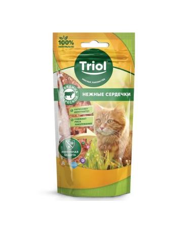 Triol "Tender beef hearts with cod" d cats 40g 5pcs - Buy Online on GoSupps.com