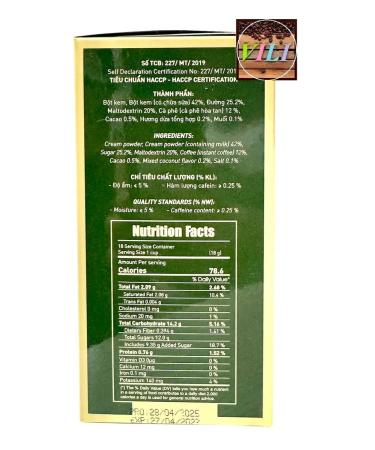 Me Trang Vietnamese cappuccino with coconut flavor 1 pack. (12 packs of 18 g.) - Buy Online on GoSupps.com