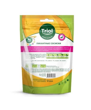 Triol Dog treating "Piquant sausages from duck" 70g - Buy Online on GoSupps.com