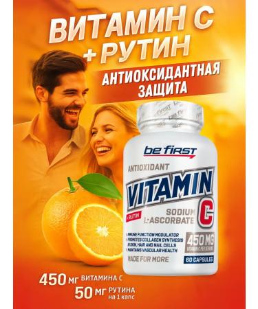 Be First Vitamin C + Rutin Vitamin C Rutin 60 caps