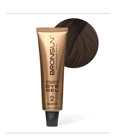 Bronsun Gel-color for eyelashes and eyebrows No. 2 graphite 15 ml - Buy Online on GoSupps.com