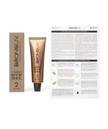 Bronsun Gel-color for eyelashes and eyebrows No. 2 graphite 15 ml - Buy Online on GoSupps.com
