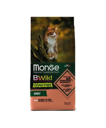 MONGE Bwild Grain Free for cats a bezelly salmon of 1.5 kg
