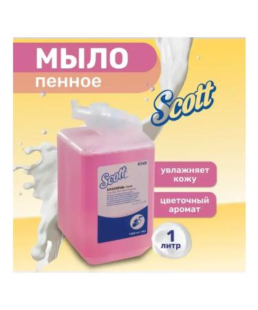 Scott Foam liquid hand soap in the 1l cartridge pink