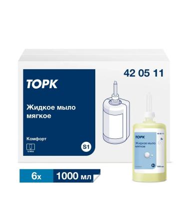 Tork Liquid soap S1 system soft 6 cartridges of 1000 ml