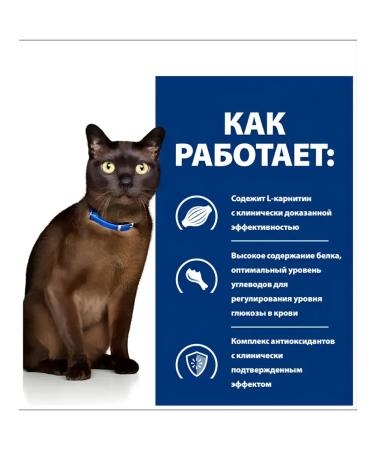 HILL'S Dry food Diabetes for cats with chicken 1.5 kg - Buy Online on GoSupps.com