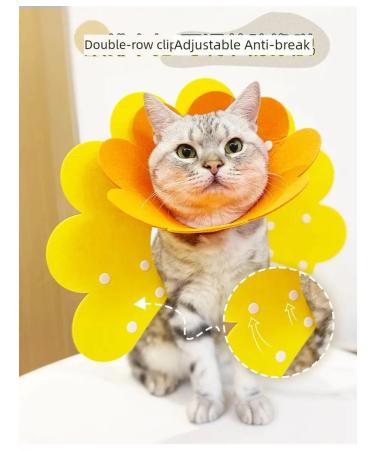 Protective collar-cones XL yellow sunflower 5-8 kg - Buy Online on GoSupps.com