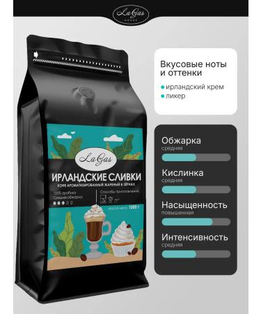 LaGas Coffee in grains 1 kg Irish cream - Buy Online on GoSupps.com
