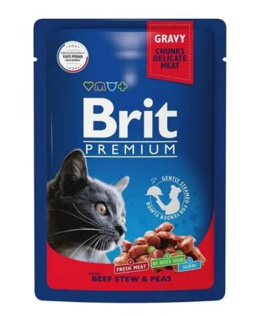 BRIT PREMIUM Spider for cats beef and peas 85 g * 14 pcs - Buy Online on GoSupps.com