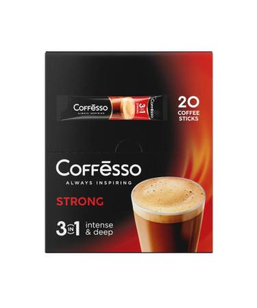 COFFESSO Soluble coffee 3B1 strong 20 sticks 4UP - Buy Online on GoSupps.com