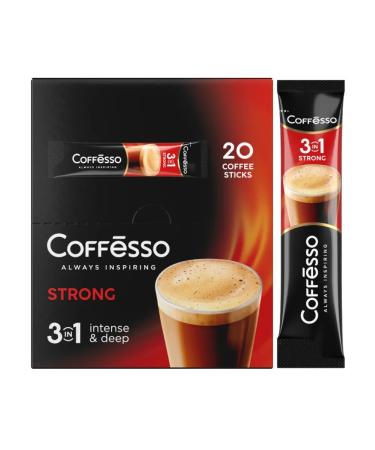 COFFESSO Soluble coffee 3B1 strong 20 sticks 4UP - Buy Online on GoSupps.com