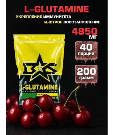 Binasport L-lutamine powder 200 g cherry