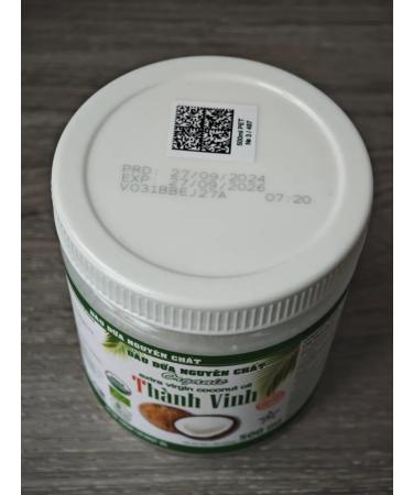 Thanh Vinh Unrefined coconut oil Organic Extra Virgin 500 ML - Buy Online on GoSupps.com