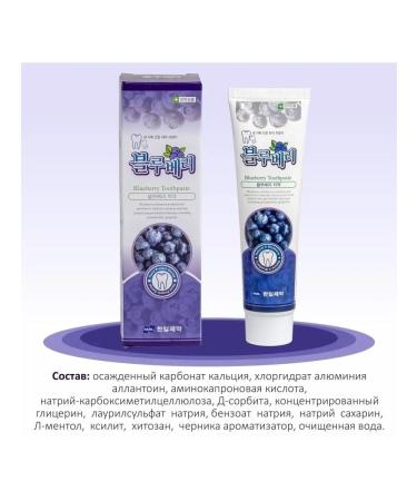 HANIL Korea toothpaste with blueberry extract 'Blueberry' 180ml - Buy Online on GoSupps.com