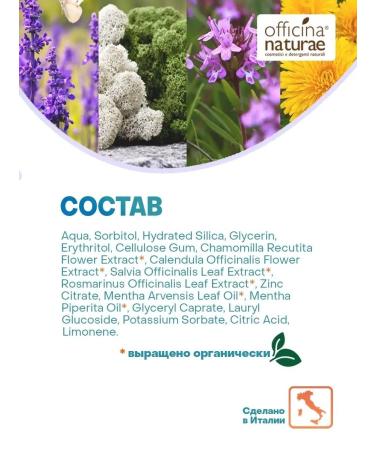 Officina Naturae Toothpaste for sensitive teeth without fluorine 75 ml - Buy Online on GoSupps.com