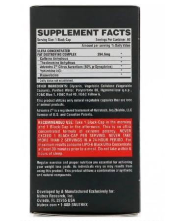NUTREX Lipo-6 Black Ultra Concentrate 60 capsules - Buy Online on GoSupps.com