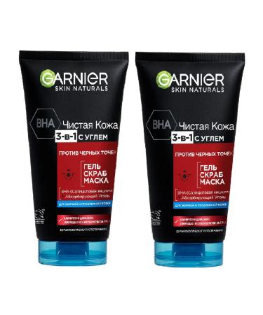 Garnier Gel-scrub-mask Pure skin asset 3B1 2 pcs 150 ml