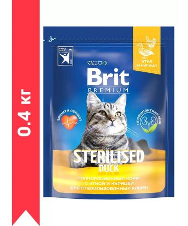 Brit Dry Premium food for sterilized cats duck 0.4 kg