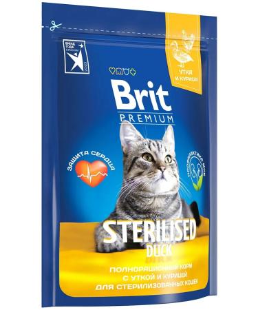 Brit Dry Premium food for sterilized cats duck 0.4 kg - Buy Online on GoSupps.com