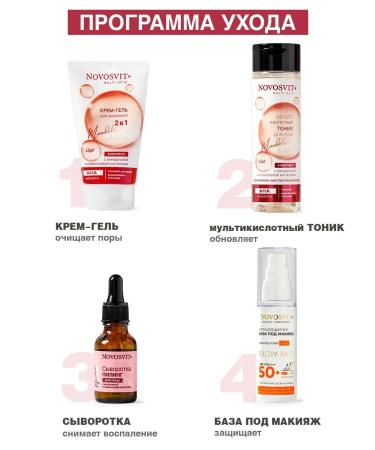 Novosvit Laundering gel with almondic acid 130ml (2pcs) - Buy Online on GoSupps.com