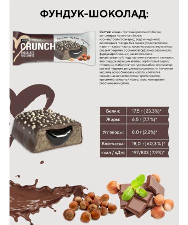 BootyBar Crunch protein bars (4pcs60g) - Buy Online on GoSupps.com