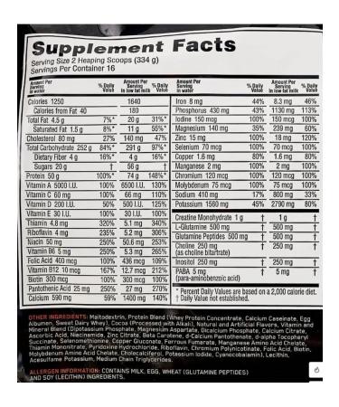 Optimum Nutrition Heiner Serious Mass 5455 g (strawberries) - Buy Online on GoSupps.com