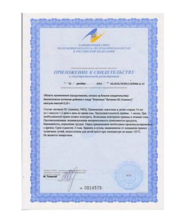 Blagomin vitamin B1 (thiamine) N40 caps 0.25g - Buy Online on GoSupps.com