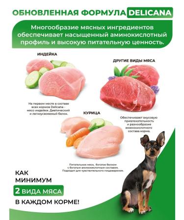 Delicana Dry food for dogs of small breeds with lamb 1.5 kg - Buy Online on GoSupps.com